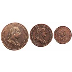 Ceylon , 1/2 - 2 Stivers , 1815 , KM# 80, # 81, # 82.1 , Milled Coinage , VF