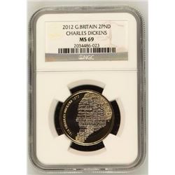 Great Britain , 2 Pounds , 2012 , KM# 1224 , PIEFORT , NGC MS69, NGC PF69, NGC PF69 (PieFort)