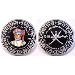 Oman , 1/2 Rial , 1994 , KM# 111 , 250th Anniversary - Al Bu Sa'id Dynasty , UNC
