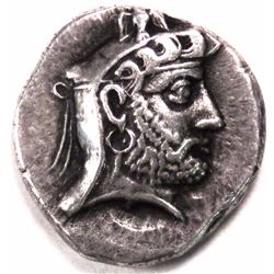 ANCIENT COINS KINGS OF PERSIS, AUTOPHRADATES II. SILVER DIRACHM. 4.21g, 17mm, RARE, 3 BC, XF