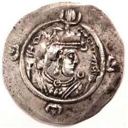 SASANIAN KING , SILVER DIRHAM ARDASHIR III, MINT: NIH, 4.15g, 32mm., 628-630 AD, XF