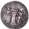 Image 2 : SASANIAN KING SHAPUR I, SILVER DRACHM, 4.34g, 27mm, RARE., 241-272 AD, XF
