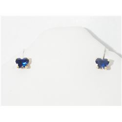 #6-10K YELLOW GOLD SAPPHIRE EARRINGS