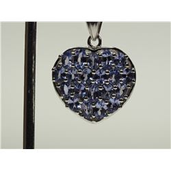 #12-STERLING SILVER TANZANITE PENDANT