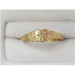 #16-10K YELLOW GOLD DIAMOND BABY RING
