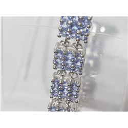 #18-STERLING SILVER TANZANITE BRACELET