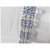 Image 1 : #18-STERLING SILVER TANZANITE BRACELET