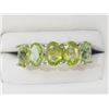 Image 1 : #19-10K WHITE GOLD PERIDOT RING SIZE 6.5