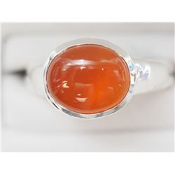 #25-STERLING SILVER CARNELIAN RING SIZE 6