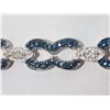 Image 1 : #31-STERLING SILVER BLUE DIAMOND AND WHITE