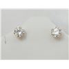 Image 1 : #35-14K YELLOW GOLD CUBIC ZIRCONIA  EARRINGS