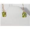 Image 1 : #36-10K YELLOW GOLD PERIDOT DIAMOND EARRINGS
