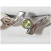 Image 1 : #39-STERLING SILVER PERIDOT RING SIZE 8