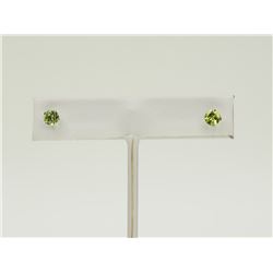 #48-10K WHITE GOLD PERIDOT EARRINGS