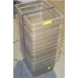 CAMBRO 1/2 SIZE 6" DEEP INSERT CONTAINERS STACK OF