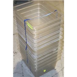 CAMBRO 1/2 SIZE 6" DEEP INSERT CONTAINERS STACK OF