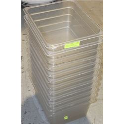 CAMBRO 1/2 SIZE 6" DEEP INSERT CONTAINERS STACK OF
