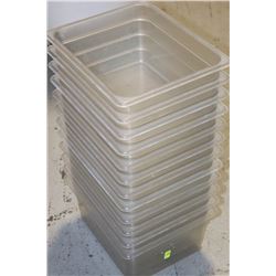 CAMBRO 1/2 SIZE 6" DEEP INSERT CONTAINERS STACK OF