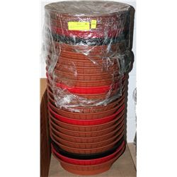 25 MULTI COLOUR 12" ROUND BASKETS