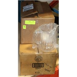 NEW 12 CLEAR 32OZ MINI JUGS