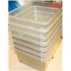 Image 1 : STACK OF 8 CAMBRO FOOD INSERTS 1/2 SIZE 6" DEEP