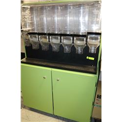 7 PC DRYFOOD DISPENSER WITH STORAGE CABINET