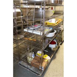 STAINLESS STEEL RACK ON CASTORS