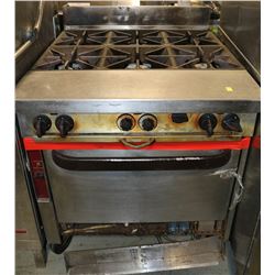 SIX BURNER GAS RANGE WITH OVEN