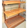 Image 1 : WOODEN 3 TIER SHELF ON CASTORS