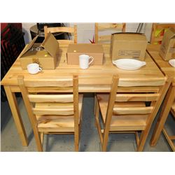 WOODEN TABLE AND 4 CHAIRS ON CHOICE