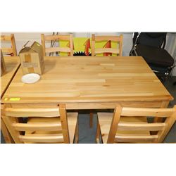 WOODEN TABLE AND 4 CHAIRS ON CHOICE