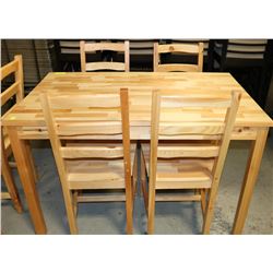 WOODEN TABLE AND 4 CHAIRS ON CHOICE