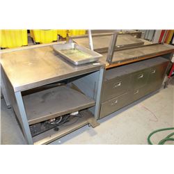 REFRIGERATED PREP TABLE WITH SIDE TABLE
