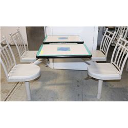 FOOD COURT 4 SEAT TABLE & CHAIRS ON CHOICE