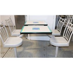 FOOD COURT 4 SEAT TABLE & CHAIRS ON CHOICE