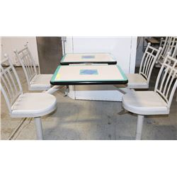 FOOD COURT 4 SEAT TABLE & CHAIRS ON CHOICE
