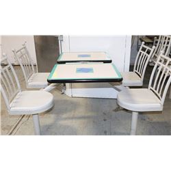 FOOD COURT 4 SEAT TABLE & CHAIRS ON CHOICE
