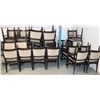 Image 1 : LOT OF 40 WOOD & FABRIC DINING CHAIRS