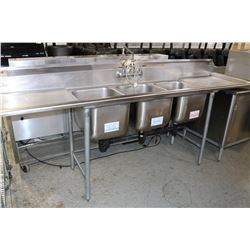 TRIPLE STAINLESS STEEL COMMERCIAL SINK