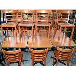 LOT OF 14 WOODEN DINING ROOM CHAIRS
