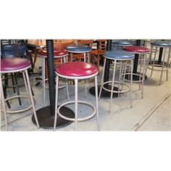 LOT OF 12 ASSORTED RED & BLUE VINYL SEAT BAR