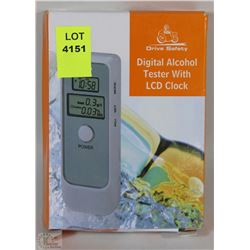 NEW DIGITAL ALCOHOL BREATH TESTER WITH LCD CLOCK
