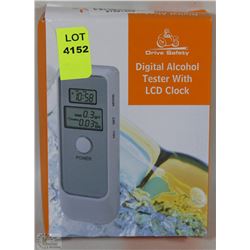 NEW DIGITAL ALCOHOL BREATH TESTER WITH LCD CLOCK