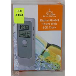 NEW DIGITAL ALCOHOL BREATH TESTER WITH LCD CLOCK