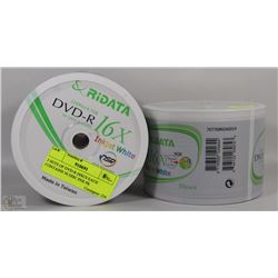 2 SETS OF DVD-R DISCS EACH CONTAINS 50 DISC PER PK