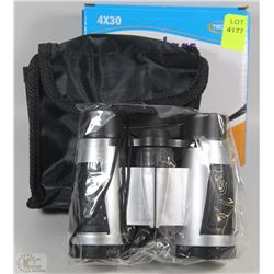 NEW 4X30 BINOCULARS WITH CARRYING CASE & LANYARD