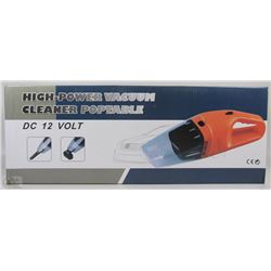 NEW 12 VOLT HIGH POWER PORTABLE VACUUM