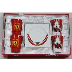 FERRARI 8PC CHAMPIONSHIP CELEBRATION CUPS/SAUCERS