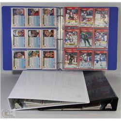3 BINDERS WITH ASSORTED HOCKEY CARDS