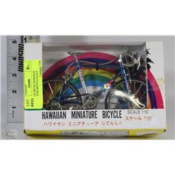 DIE CAST METAL HAWAIIAN MINIATURE BICYCLE SCALE
